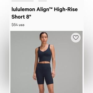 lululemon Align™ High-Rise Short 8"